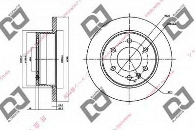 DJ PARTS bd1491 -  Тормозной диск
